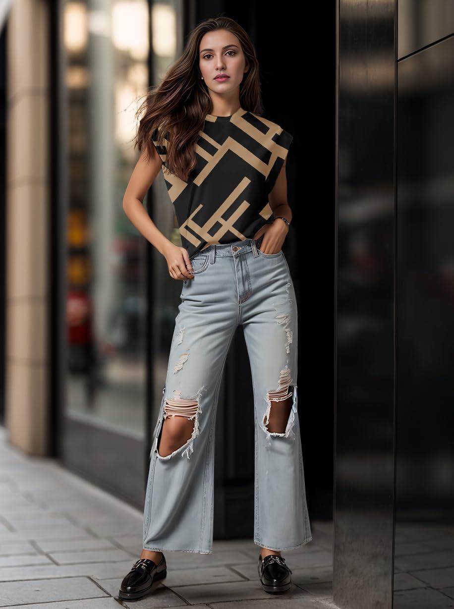 imageGRECERELLE Women 2026 Cap Sleeve Tops Summer Casual Tee Shirt Loose Crew Neck Basic Tank Trendy Work Vacation Outfits S2XLBlack Rectangle