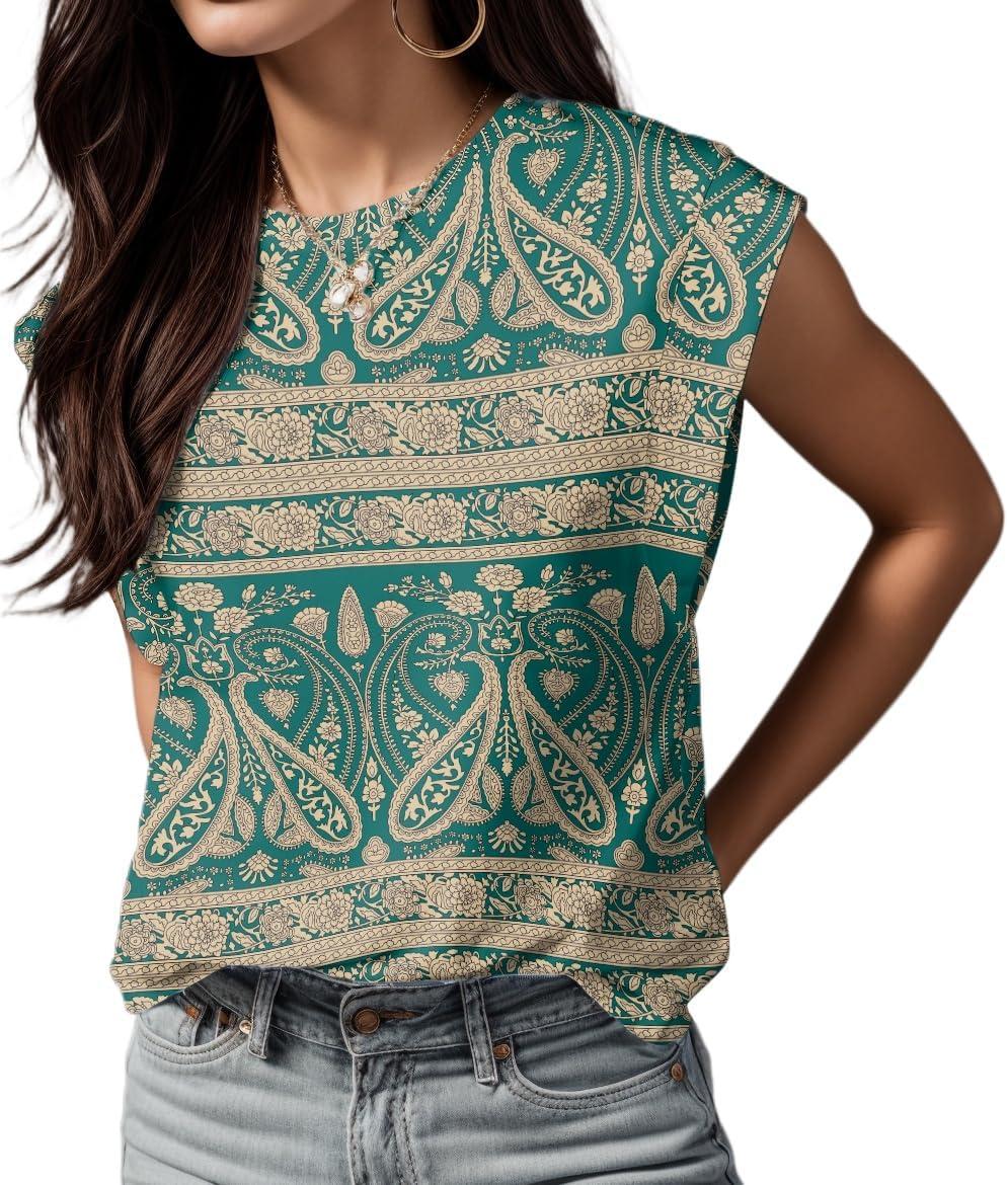 imageGRECERELLE Women 2026 Cap Sleeve Tops Summer Casual Tee Shirt Loose Crew Neck Basic Tank Trendy Work Vacation Outfits S2XLGreen Khaki