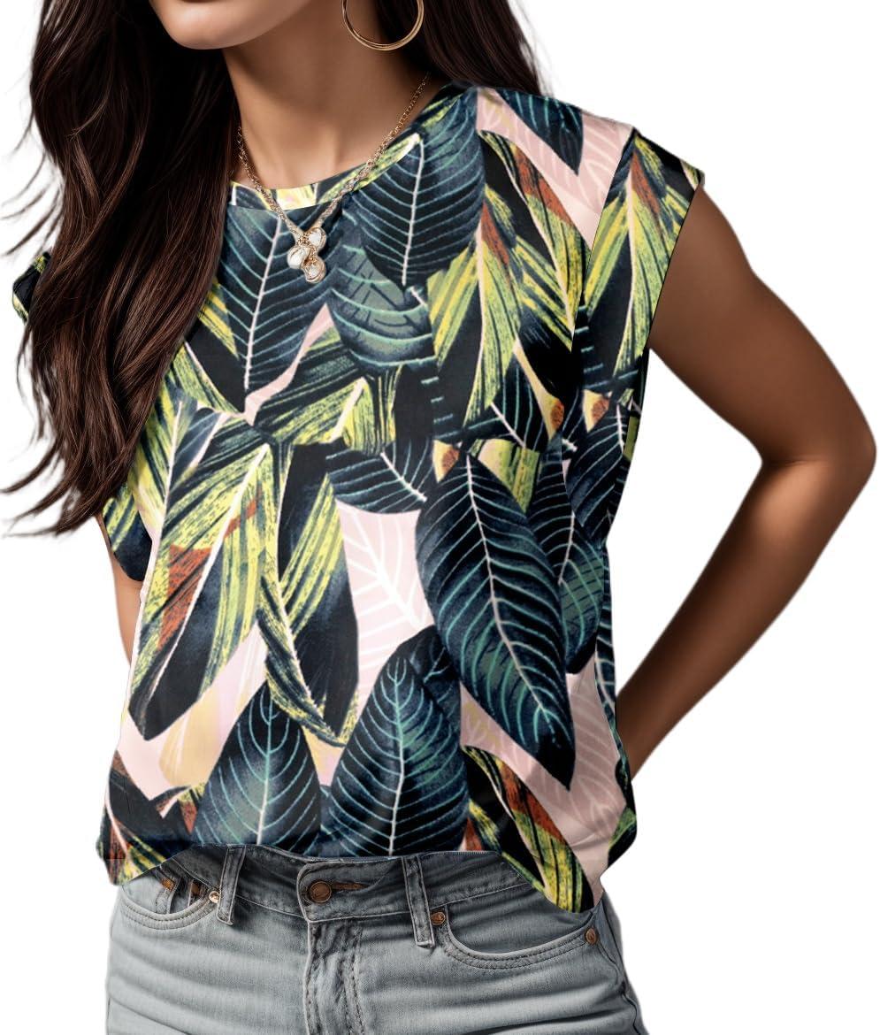 imageGRECERELLE Women 2026 Cap Sleeve Tops Summer Casual Tee Shirt Loose Crew Neck Basic Tank Trendy Work Vacation Outfits S2XLWhite Monotherapy