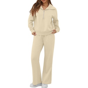 GRECERELLE Womens Lounge Sets 2 Piece Sweatsuit Outfits Matching Tracksuit(Apricot)