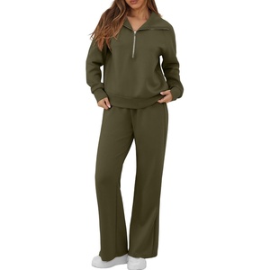 GRECERELLE Womens Lounge Sets 2 Piece Sweatsuit Outfits Matching Tracksuit(Army Green)
