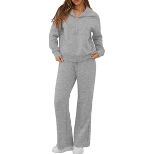 GRECERELLE Womens Lounge Sets 2 Piece Sweatsuit Outfits Matching Tracksuit(Dark Grey)