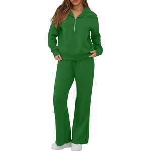 GRECERELLE Womens Lounge Sets 2 Piece Sweatsuit Outfits Matching Tracksuit(Green)