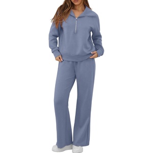 GRECERELLE Womens Lounge Sets 2 Piece Sweatsuit Outfits Matching Tracksuit(Haze Blue)