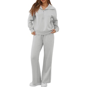 GRECERELLE Womens Lounge Sets 2 Piece Sweatsuit Outfits Matching Tracksuit(Light Gray)