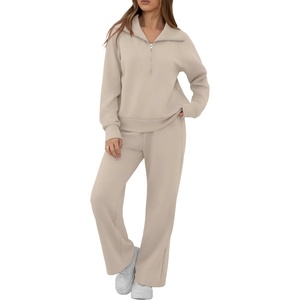 GRECERELLE Womens Lounge Sets 2 Piece Sweatsuit Outfits Matching Tracksuit(Oatmeal)