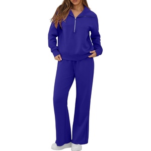 GRECERELLE Womens Lounge Sets 2 Piece Sweatsuit Outfits Matching Tracksuit(Royal Blue)
