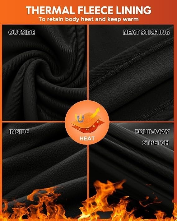 image:imageGRECERELLE 2026 Womens Base Layer Thermal Underwear Pajama SetsBlack