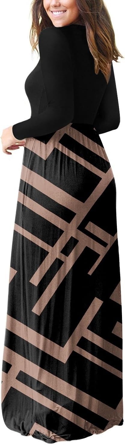 image:imageGRECERELLE Maxi Long Dress for Women Empire Waist Fall Casual DressesBlack Rectangle