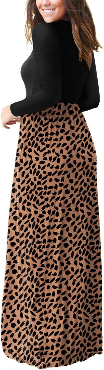 image:imageGRECERELLE Maxi Long Dress for Women Empire Waist Fall Casual DressesKhaki Love