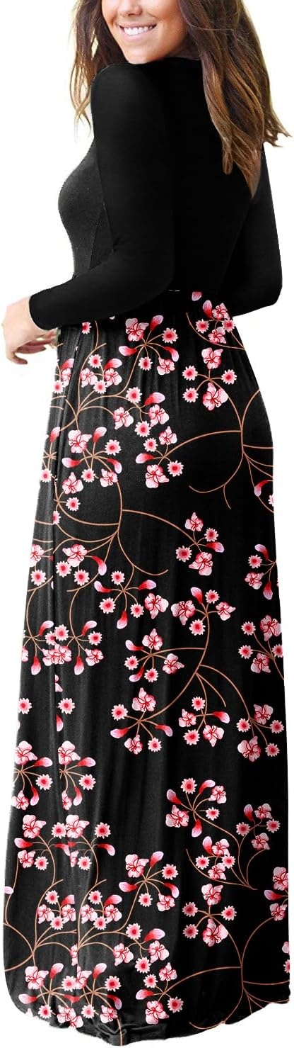 image:imageGRECERELLE Maxi Long Dress for Women Empire Waist Fall Casual DressesMantian March Red