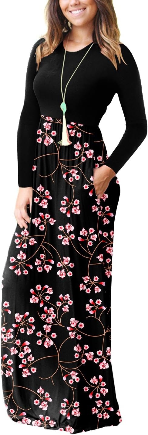 image:imageGRECERELLE Maxi Long Dress for Women Empire Waist Fall Casual DressesMantian March Red