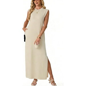 GRECERELLE 2026 Womens Summer Fall Shift Sweater Maxi Dress with Pockets(Apricot)