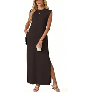 GRECERELLE 2026 Womens Summer Fall Shift Sweater Maxi Dress with Pockets(Dark Coffee)