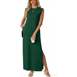 GRECERELLE 2026 Womens Summer Fall Shift Sweater Maxi Dress with Pockets(Dark Green)
