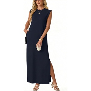 GRECERELLE 2026 Womens Summer Fall Shift Sweater Maxi Dress with Pockets(Navy Blue)