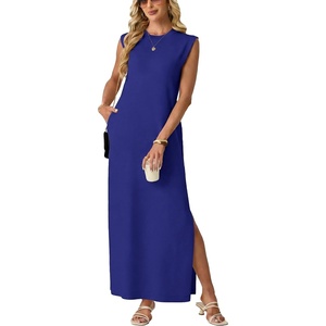 GRECERELLE 2026 Womens Summer Fall Shift Sweater Maxi Dress with Pockets(Royal Blue)
