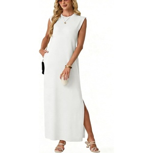 GRECERELLE 2026 Womens Summer Fall Shift Sweater Maxi Dress with Pockets(White)