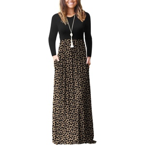 GRECERELLE Maxi Long Dress for Women Empire Waist Fall Casual Dresses(Ld Dark Khaki)