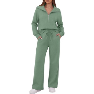 GRECERELLE Womens Lounge Sets 2 Piece Sweatsuit Outfits Matching Tracksuit(Light Green)